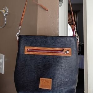 Dooney & Bourke Blue and Brown Messenger Bag